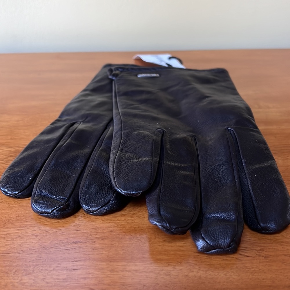 Calvin Klein Men’s Leather Gloves - Brown